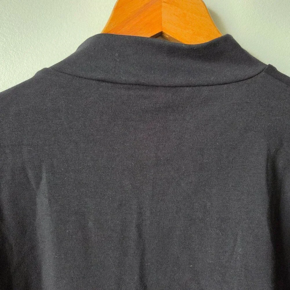 NWT J CREW MOCK NECK LONGSLEEVES BLACK BODYSUIT TOP SIZE XL